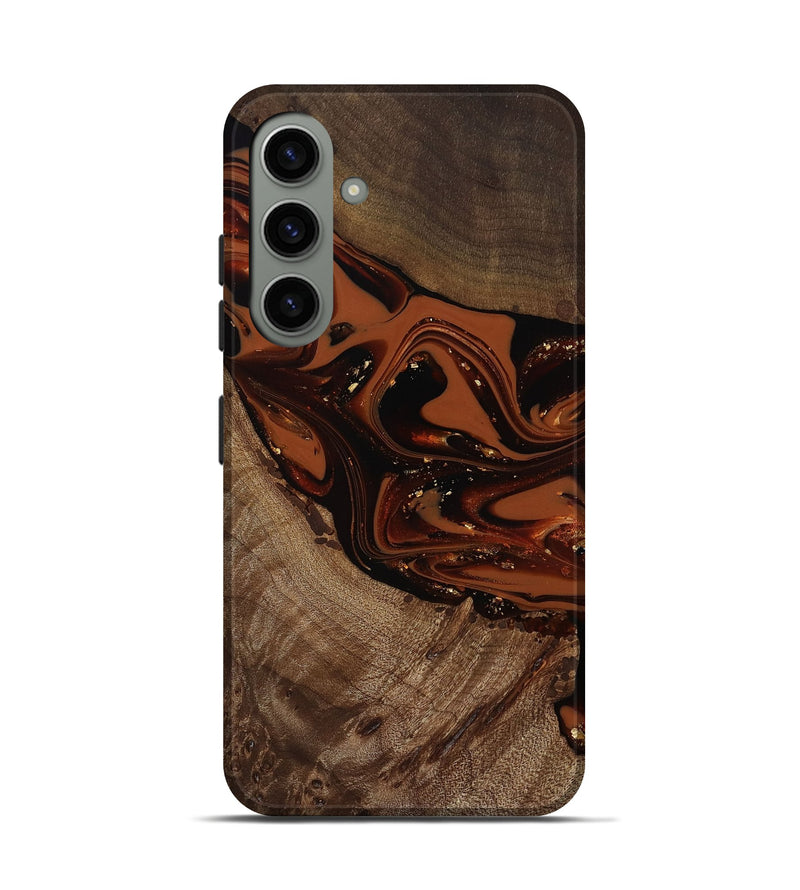 Galaxy S24 Wood Live Edge Phone Case - Mertie (Red, 809434)