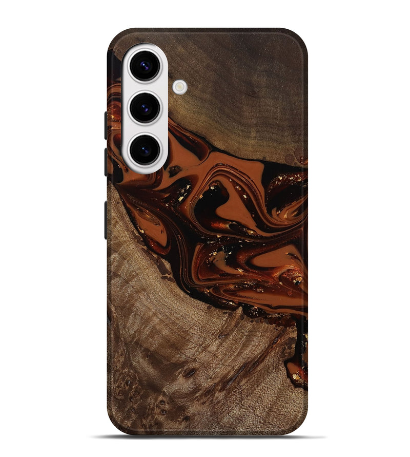 Galaxy S25 Plus Wood Live Edge Phone Case - Mertie (Red, 809434)