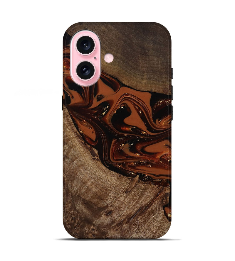 iPhone 17 Wood Live Edge Phone Case - Mertie (Red, 809434)