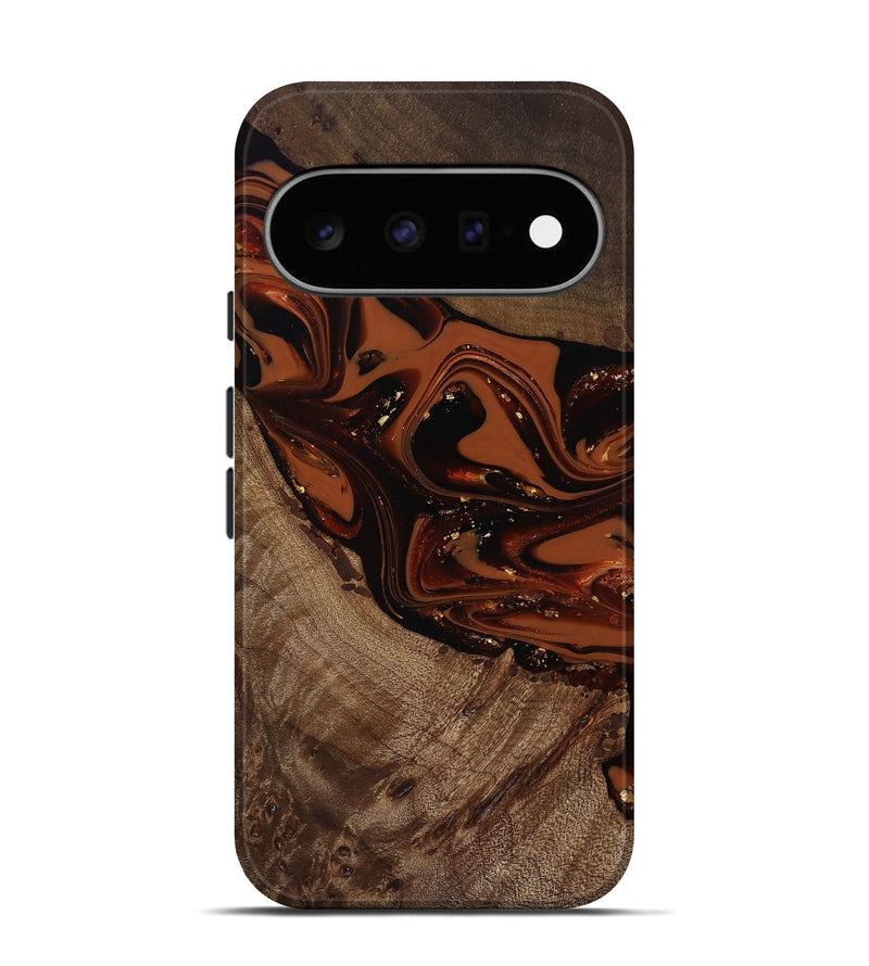 Pixel 11 Wood Live Edge Phone Case - Mertie (Red, 809434)