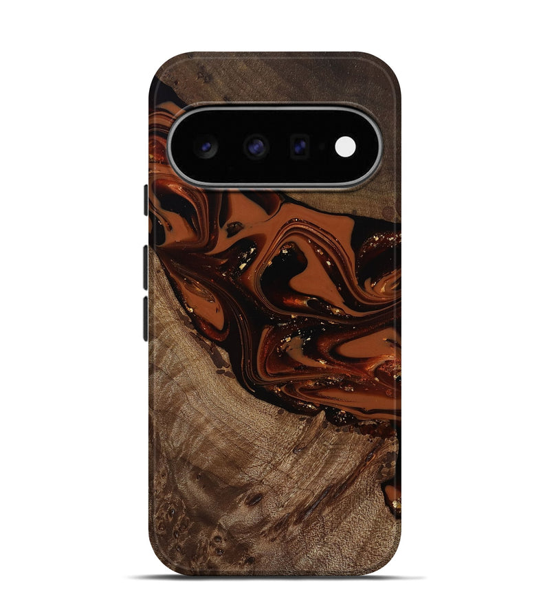Pixel 11 Pro Wood Live Edge Phone Case - Mertie (Red, 809434)