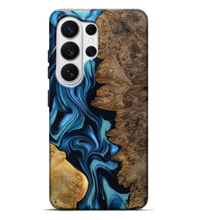 Galaxy S26 Ultra Wood Live Edge Phone Case - Sonji (Blue, 809438)