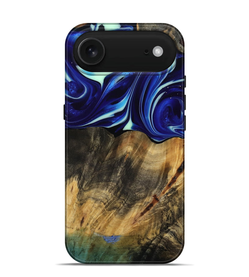 iPhone 17 Air Wood Live Edge Phone Case - Vernice (Blue, 809439)