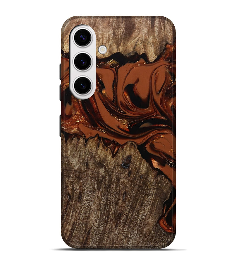 Galaxy S25 Plus Wood Live Edge Phone Case - Jaycee (Red, 809441)
