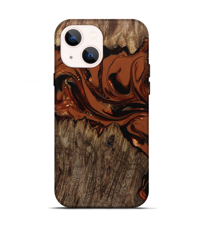 iPhone 13 Wood Live Edge Phone Case - Jaycee (Red, 809441)