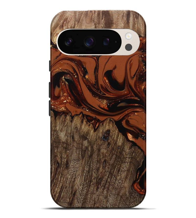 Pixel 9 Pro XL Wood Live Edge Phone Case - Jaycee (Red, 809441)