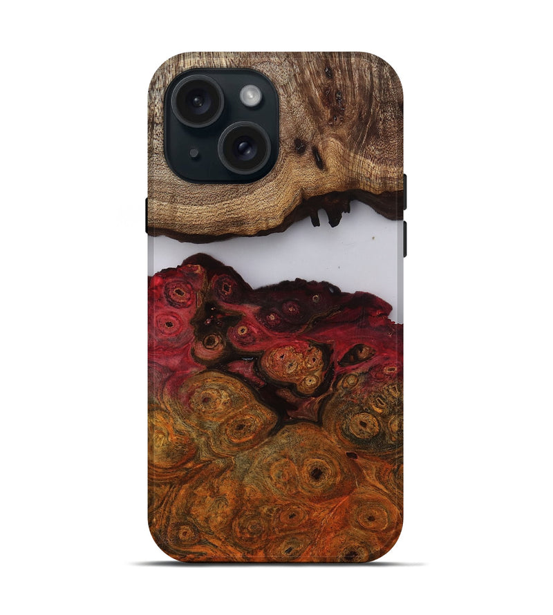 iPhone 15 Wood Live Edge Phone Case - Kyra (Clear, 809444)