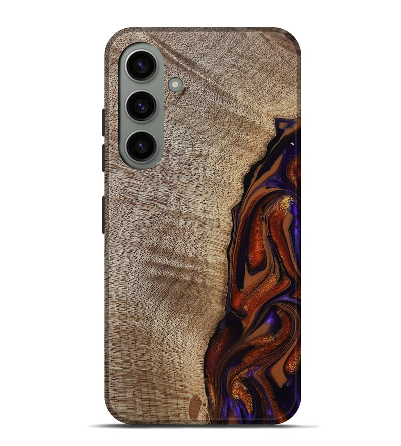 Galaxy S24 Plus Wood Live Edge Phone Case - Uriel (Red, 809445)