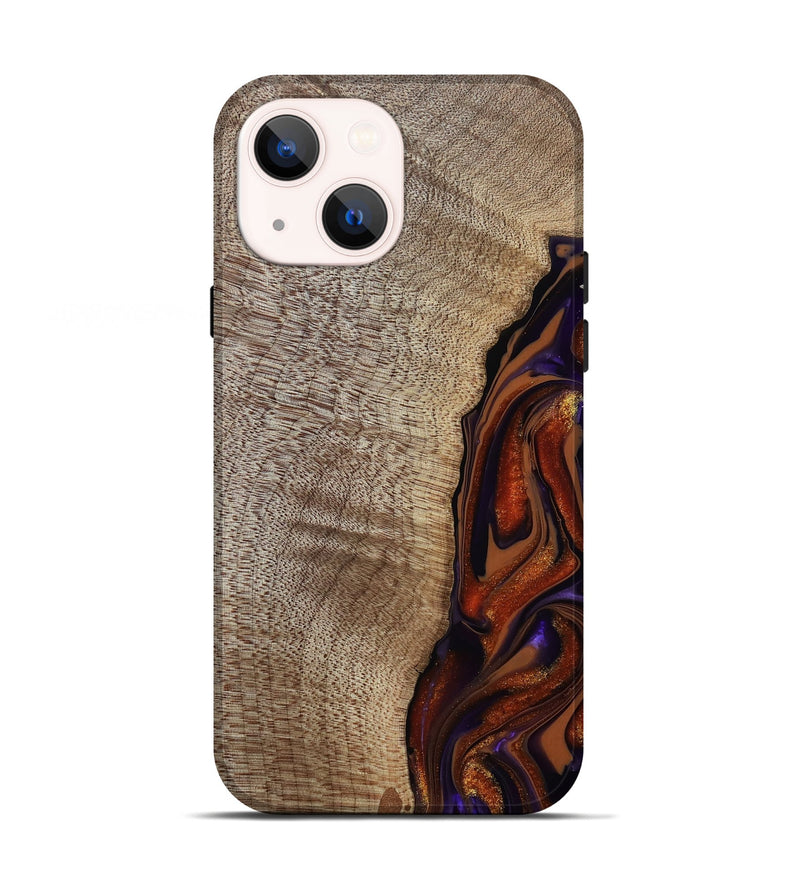 iPhone 13 Wood Live Edge Phone Case - Uriel (Red, 809445)