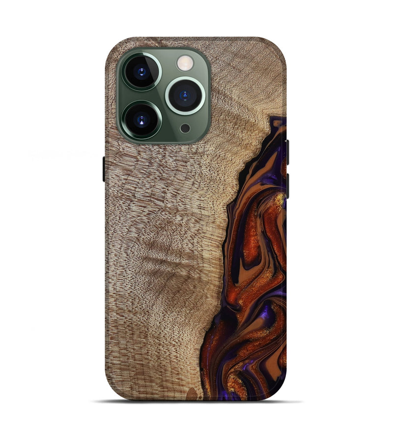 iPhone 13 Pro Wood Live Edge Phone Case - Uriel (Red, 809445)