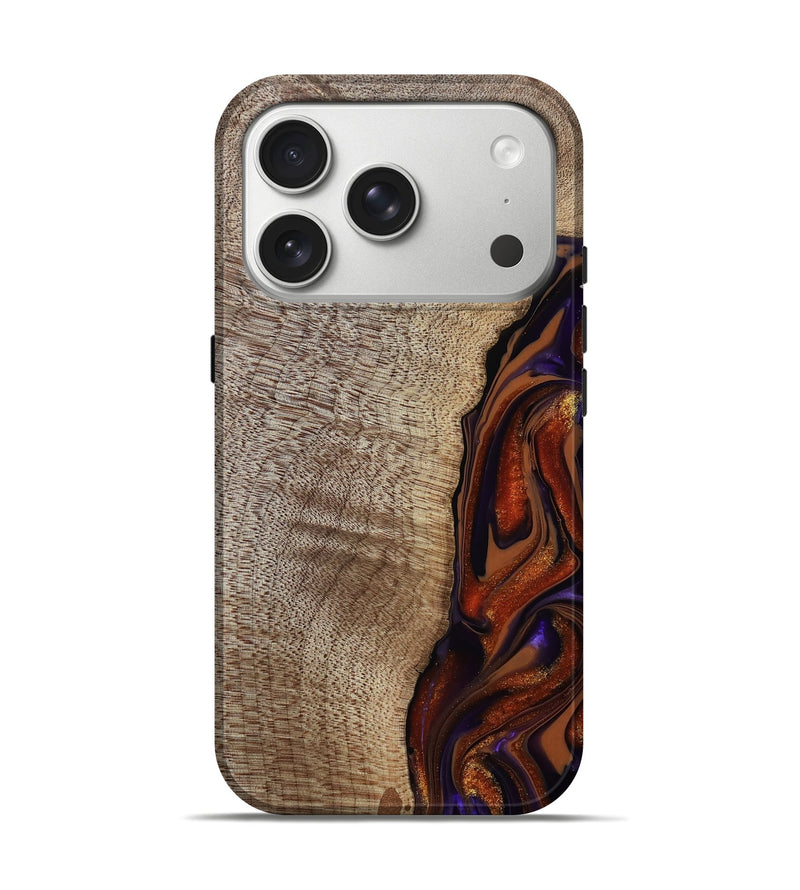 iPhone 17 Pro Wood Live Edge Phone Case - Uriel (Red, 809445)