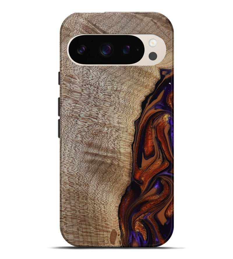 Pixel 9 Pro XL Wood Live Edge Phone Case - Uriel (Red, 809445)