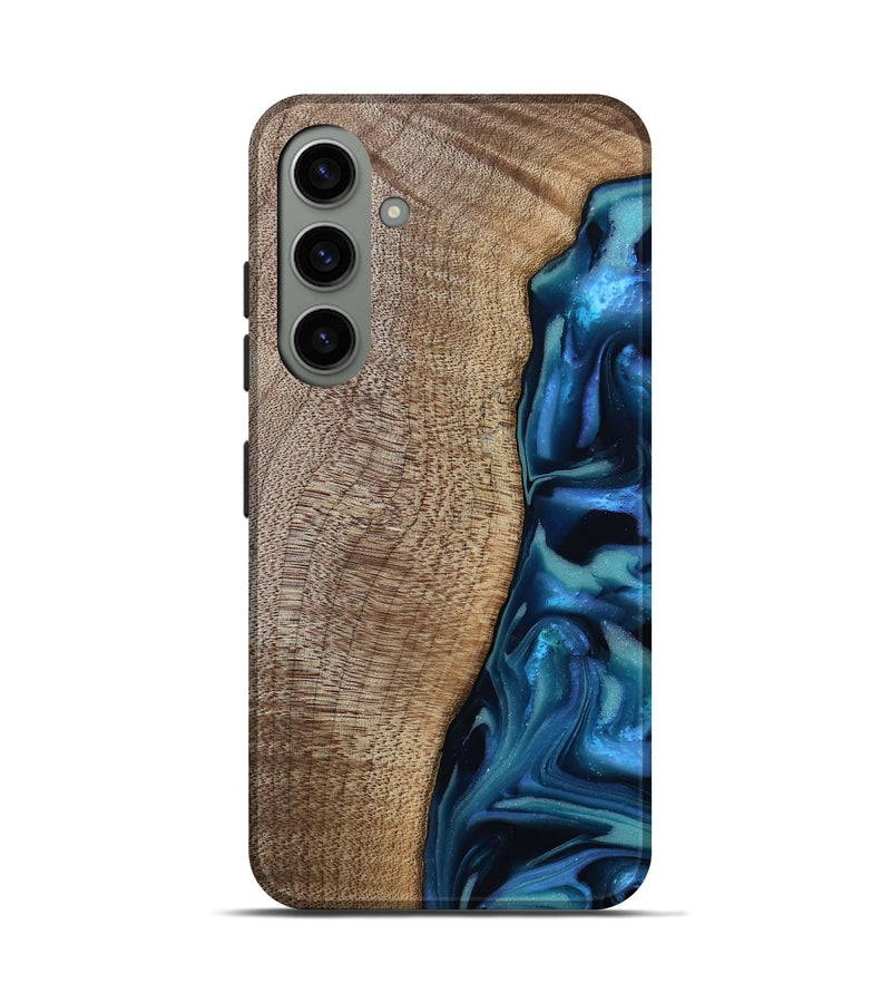 Galaxy S24 Wood Live Edge Phone Case - Uriel (Blue, 809455)