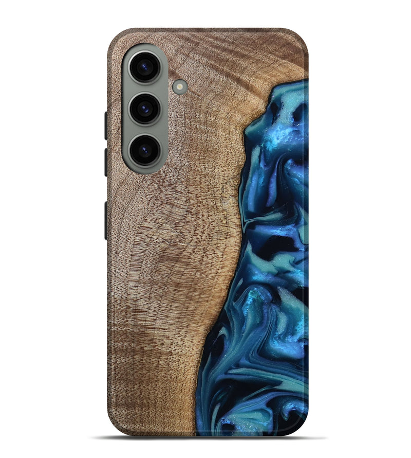 Galaxy S24 Plus Wood Live Edge Phone Case - Uriel (Blue, 809455)