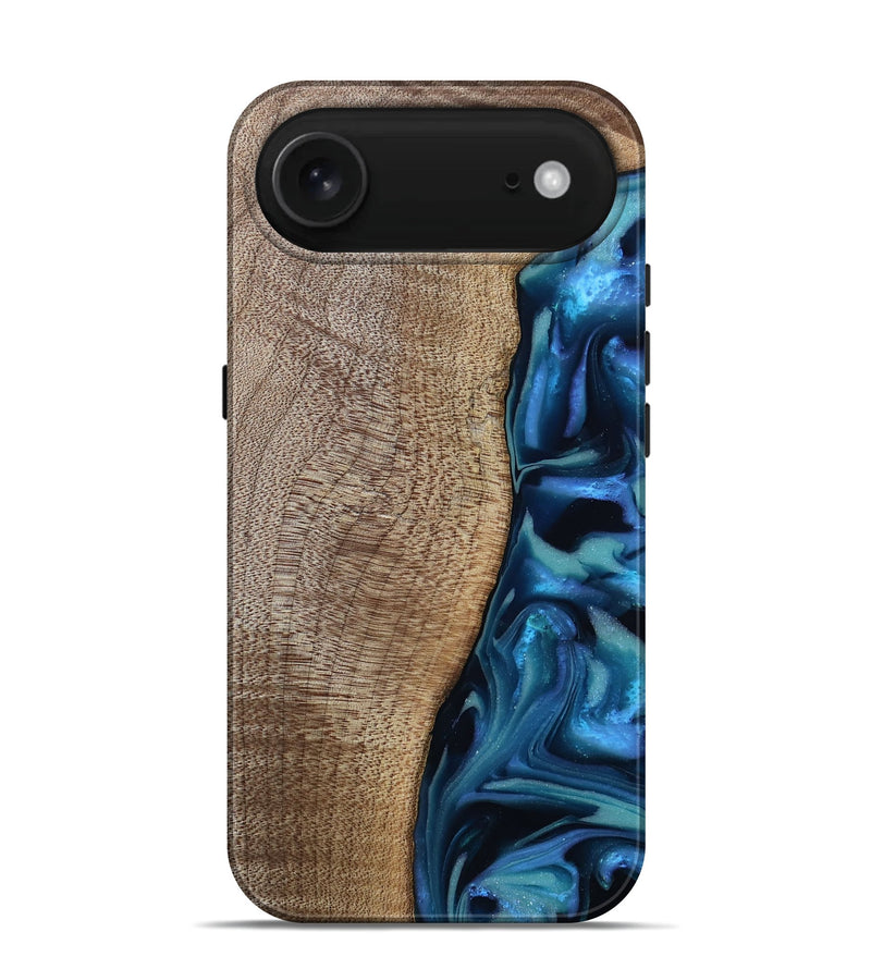 iPhone 17 Air Wood Live Edge Phone Case - Uriel (Blue, 809455)