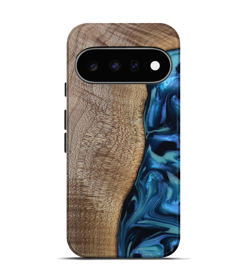 Pixel 11 Wood Live Edge Phone Case - Uriel (Blue, 809455)