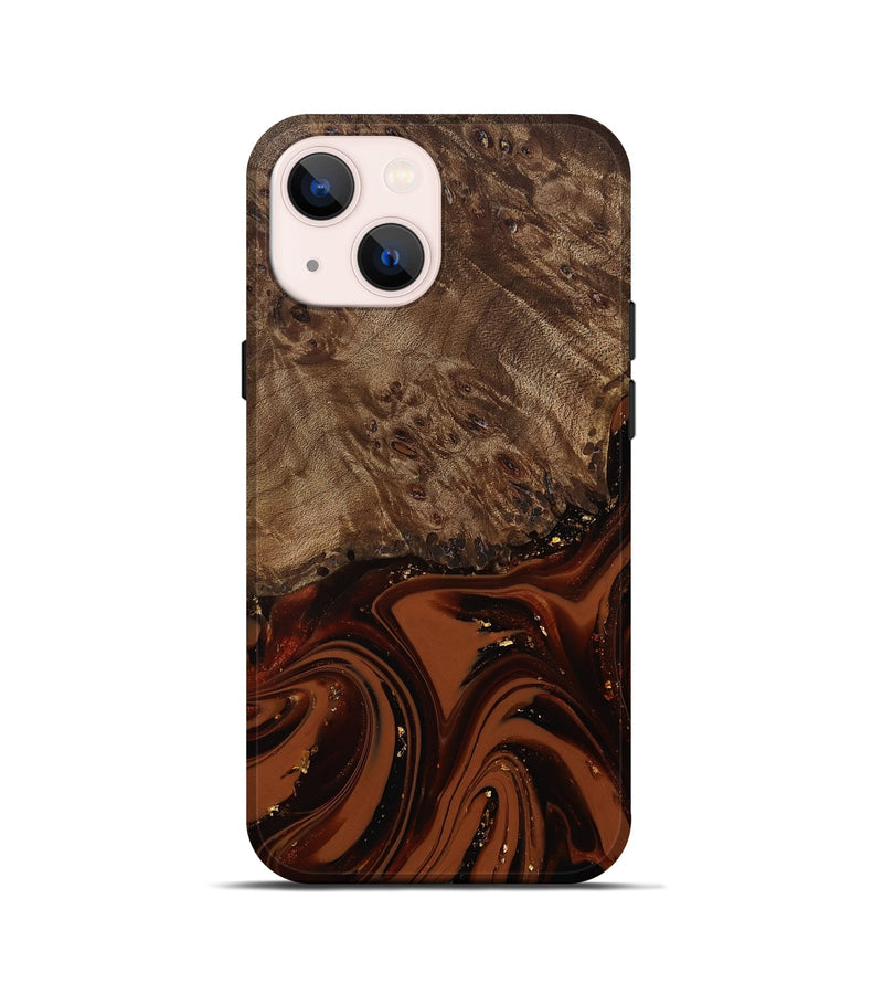 iPhone 13 mini Wood Live Edge Phone Case - Elsa (Red, 809469)