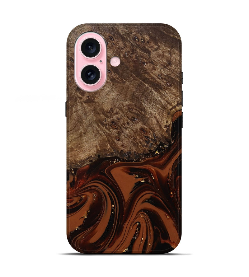 iPhone 17 Wood Live Edge Phone Case - Elsa (Red, 809469)