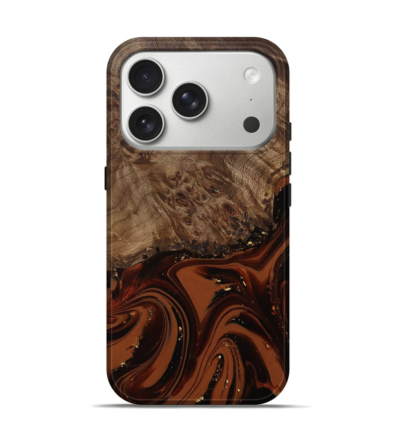 iPhone 17 Pro Wood Live Edge Phone Case - Elsa (Red, 809469)