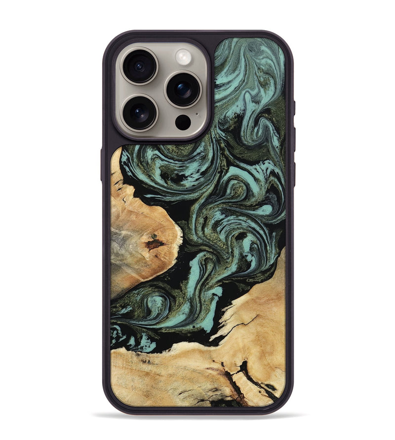 iPhone 15 Pro Max Wood Phone Case - Alfonso (Green, 809580)