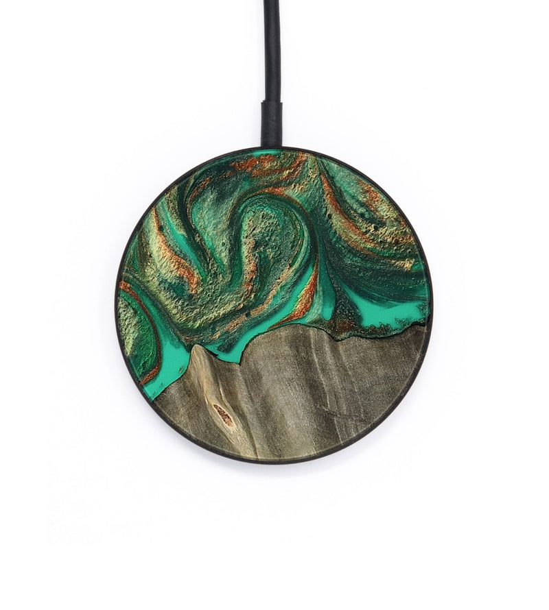 Circle Wood Wireless Charger - Bobby (Green, 809582)