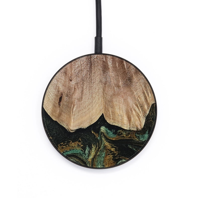 Circle Wood Wireless Charger - Kelsea (Green, 809585)