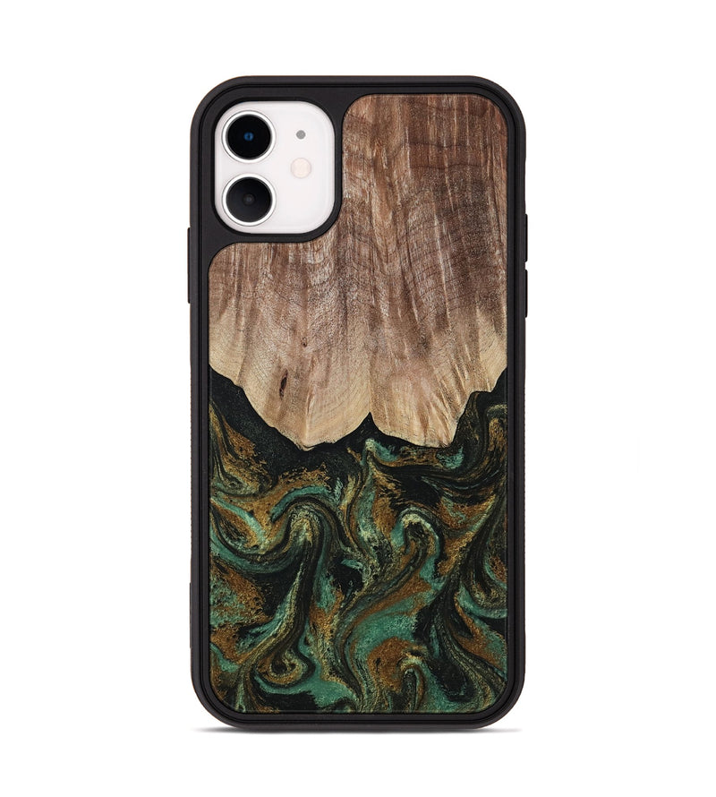 iPhone 11 Wood Phone Case - Kelsea (Green, 809585)
