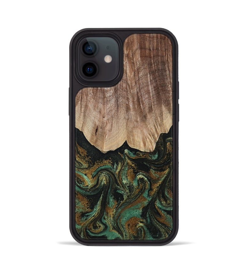iPhone 12 Wood Phone Case - Kelsea (Green, 809585)