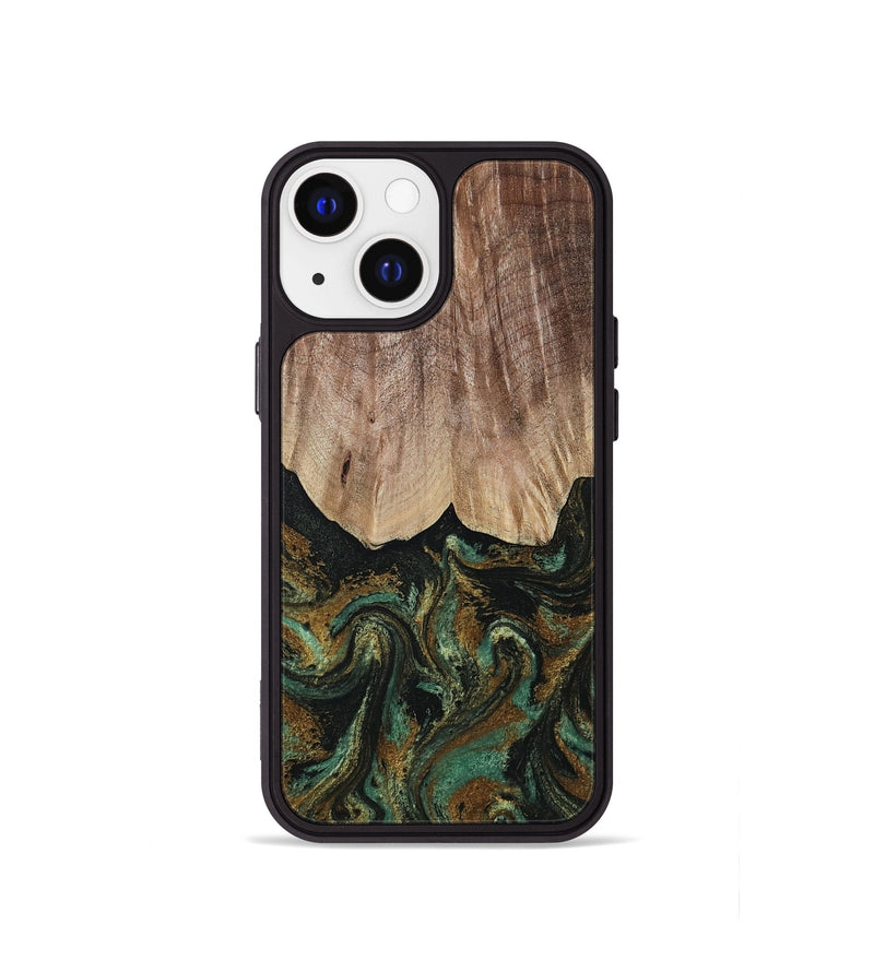 iPhone 13 mini Wood Phone Case - Kelsea (Green, 809585)