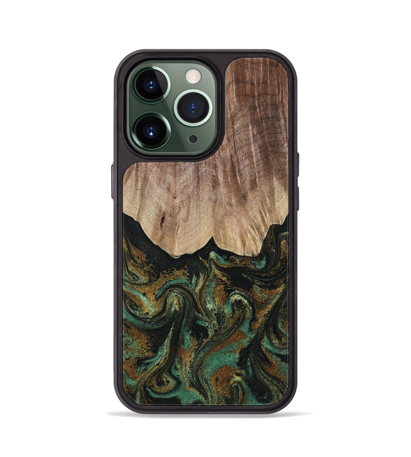 iPhone 13 Pro Wood Phone Case - Kelsea (Green, 809585)