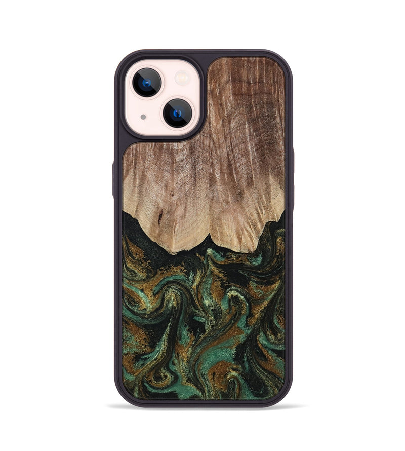 iPhone 14 Wood Phone Case - Kelsea (Green, 809585)