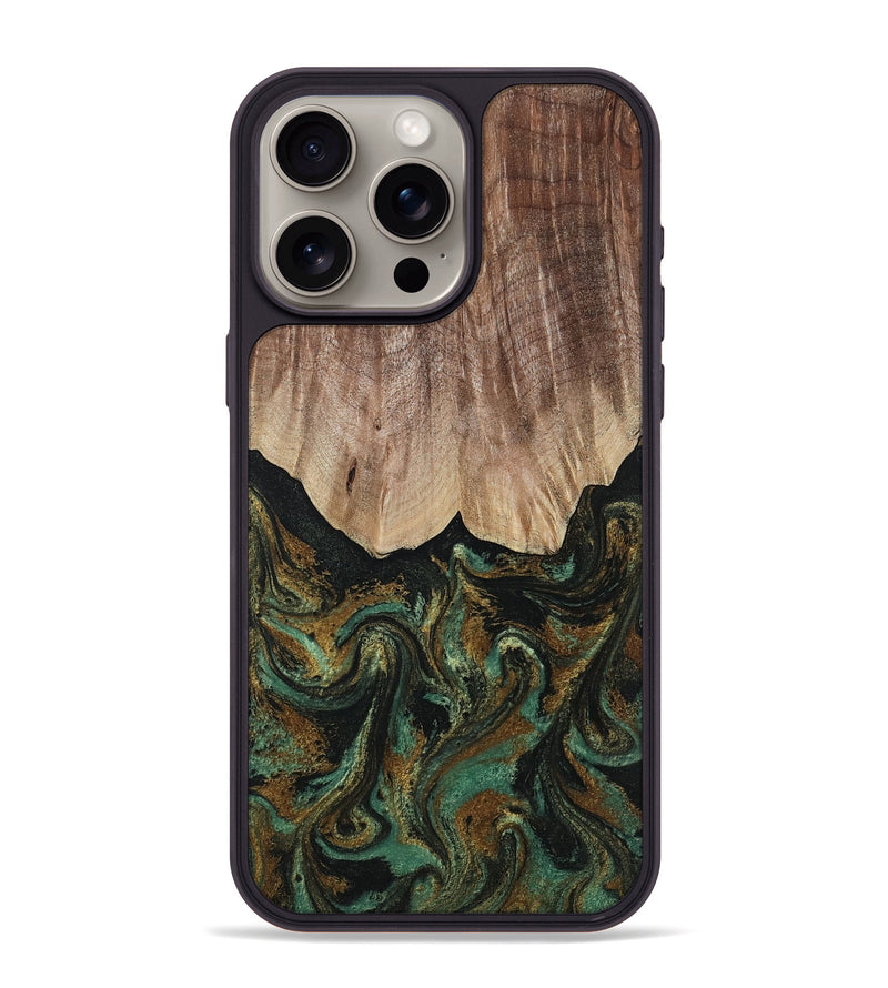 iPhone 15 Pro Max Wood Phone Case - Kelsea (Green, 809585)