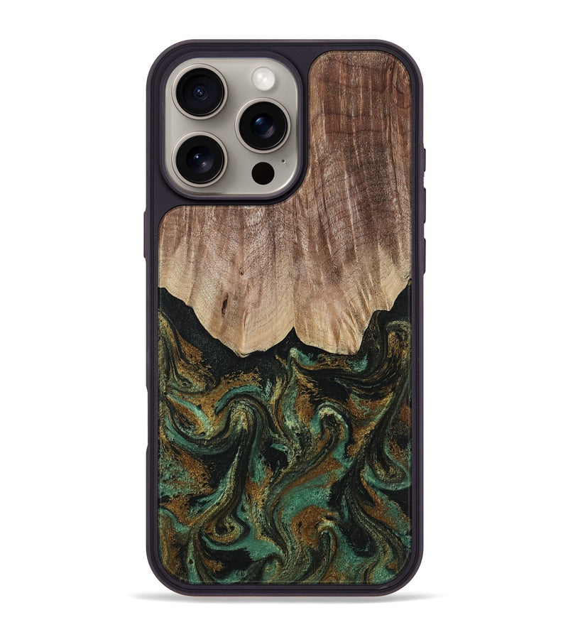 iPhone 16 Pro Max Wood Phone Case - Kelsea (Green, 809585)