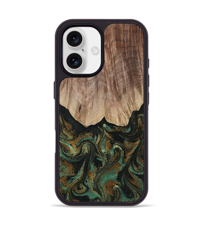 iPhone 17 Wood Phone Case - Kelsea (Green, 809585)