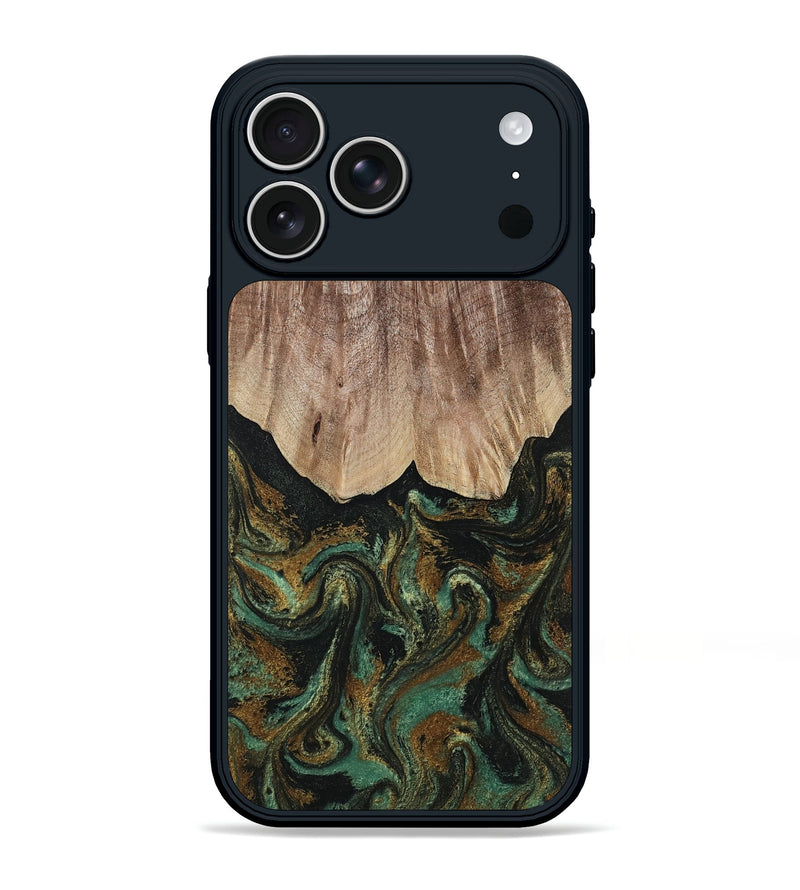iPhone 17 Pro Max Wood Phone Case - Kelsea (Green, 809585)