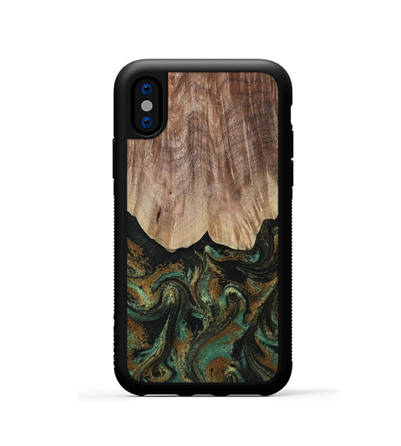 iPhone Xs Wood Phone Case - Kelsea (Green, 809585)