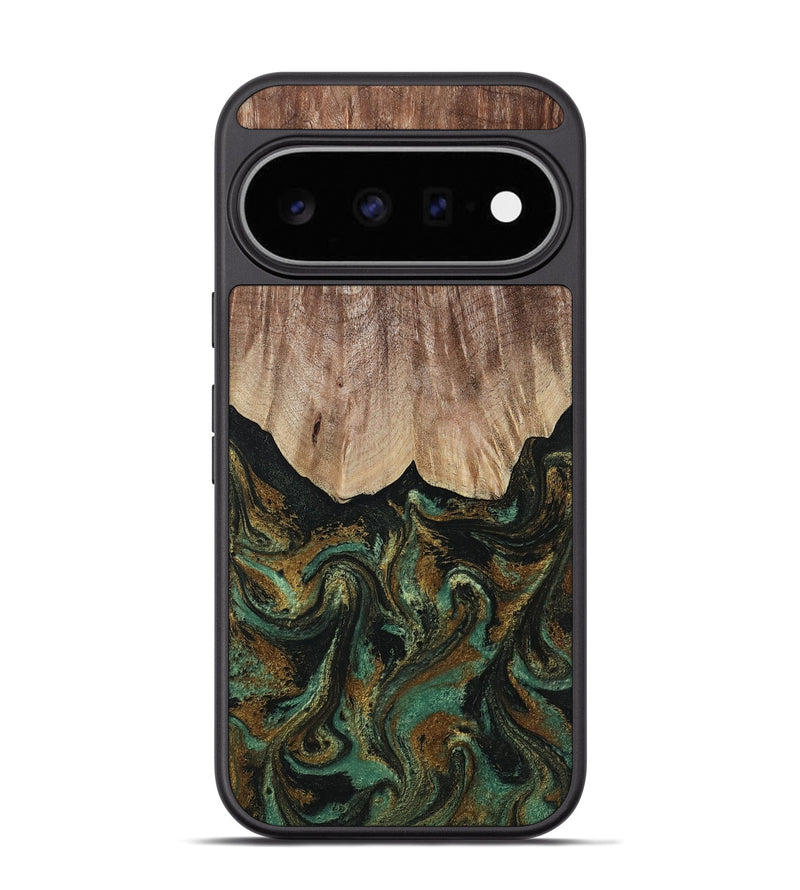 Pixel 11 Pro Wood Phone Case - Kelsea (Green, 809585)