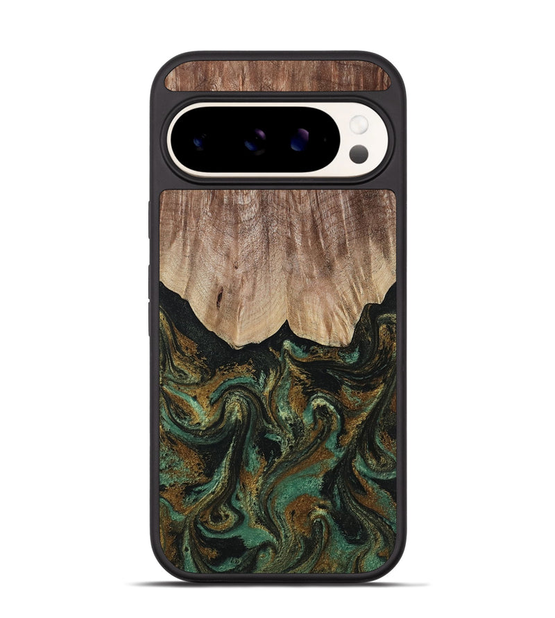 Pixel 9 Wood Phone Case - Kelsea (Green, 809585)