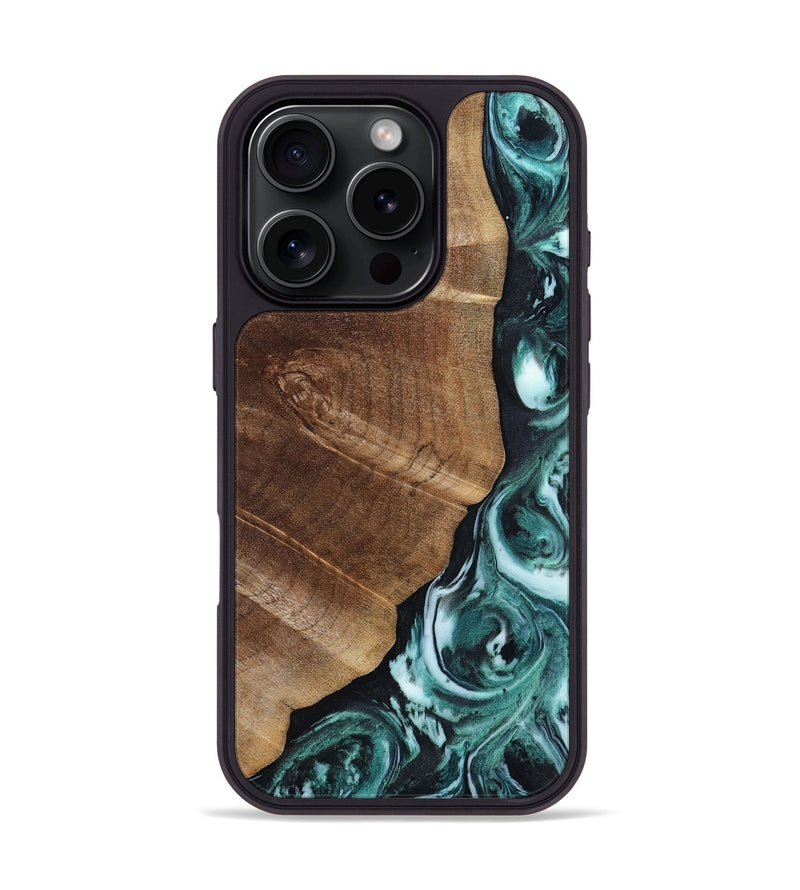 iPhone 16 Pro Wood Phone Case - Donavan (Green, 809586)