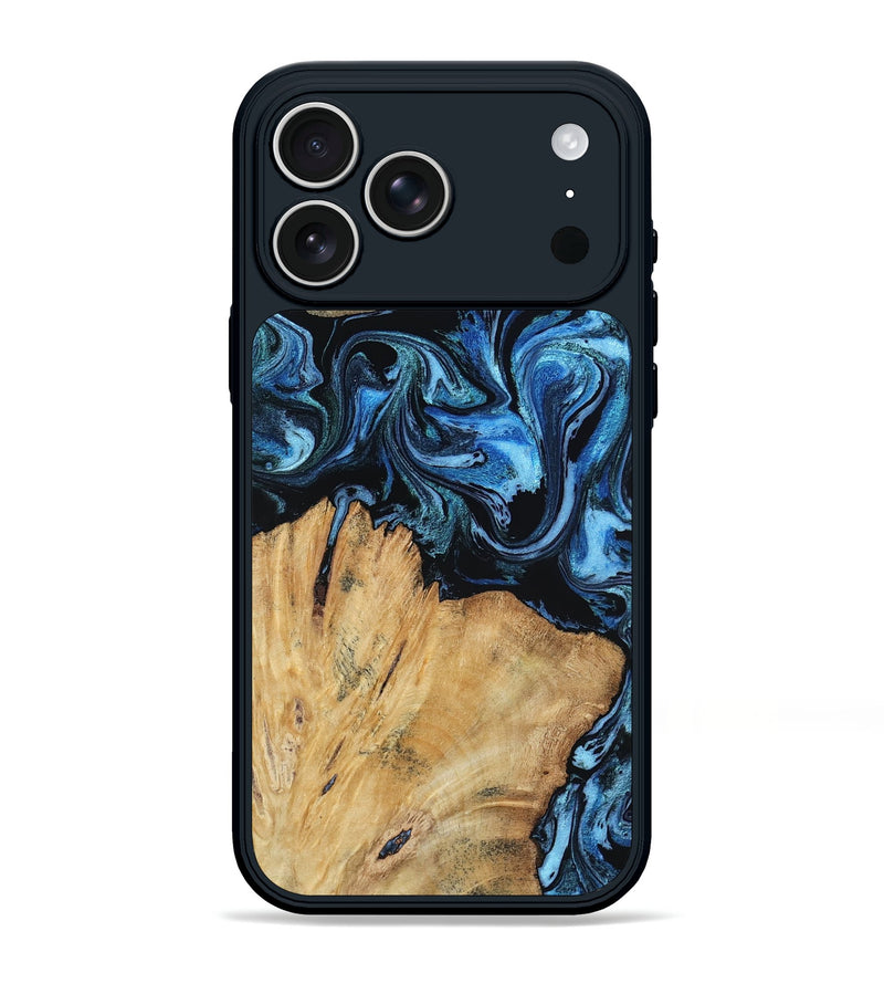 iPhone 17 Pro Max Wood Phone Case - Remy (Blue, 809591)