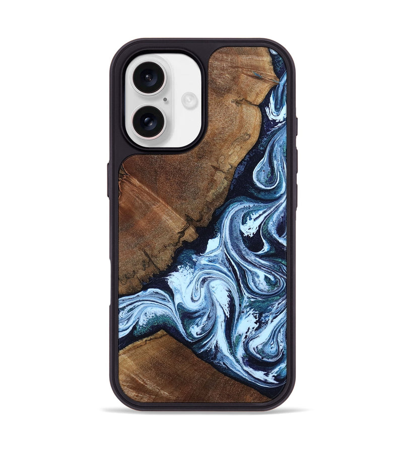iPhone 17 Wood Phone Case - Garrick (Blue, 809594)