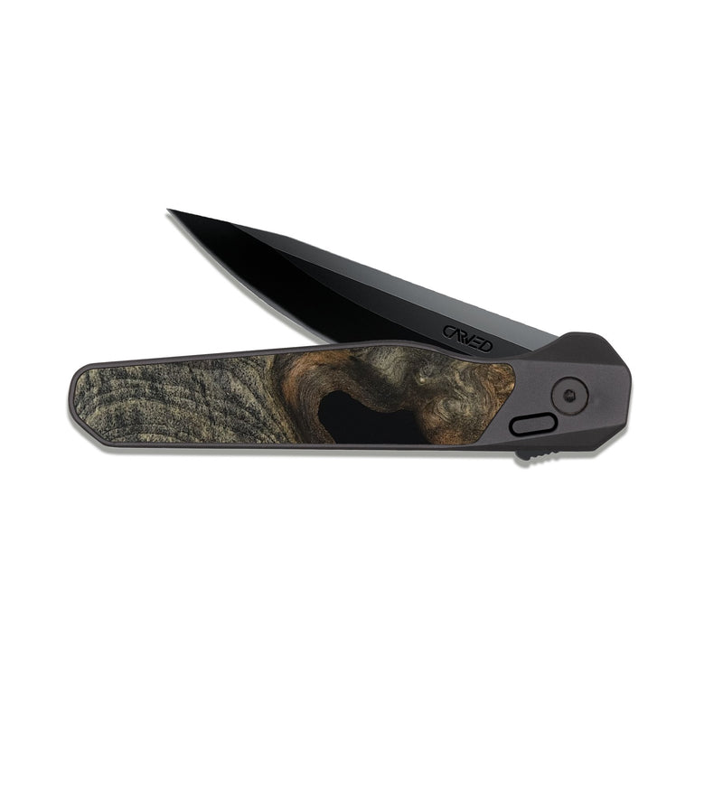 EDC Dark Slate Wood Pocket Knife - Jayda (Wood Burl, 809612)