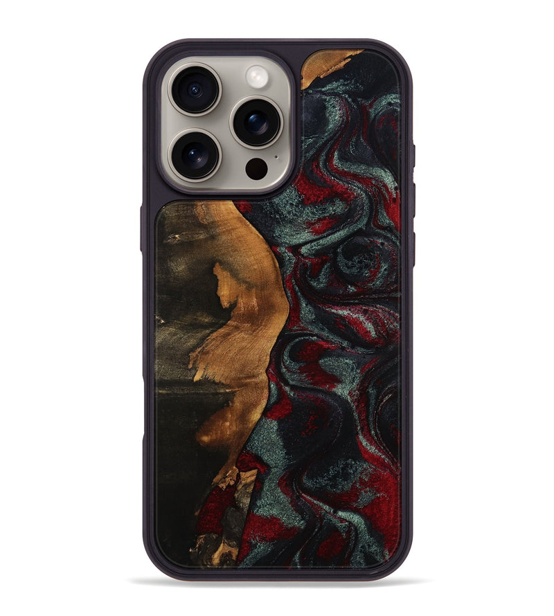 iPhone 16 Pro Max Wood Phone Case - Jazlyn (Red, 809660)