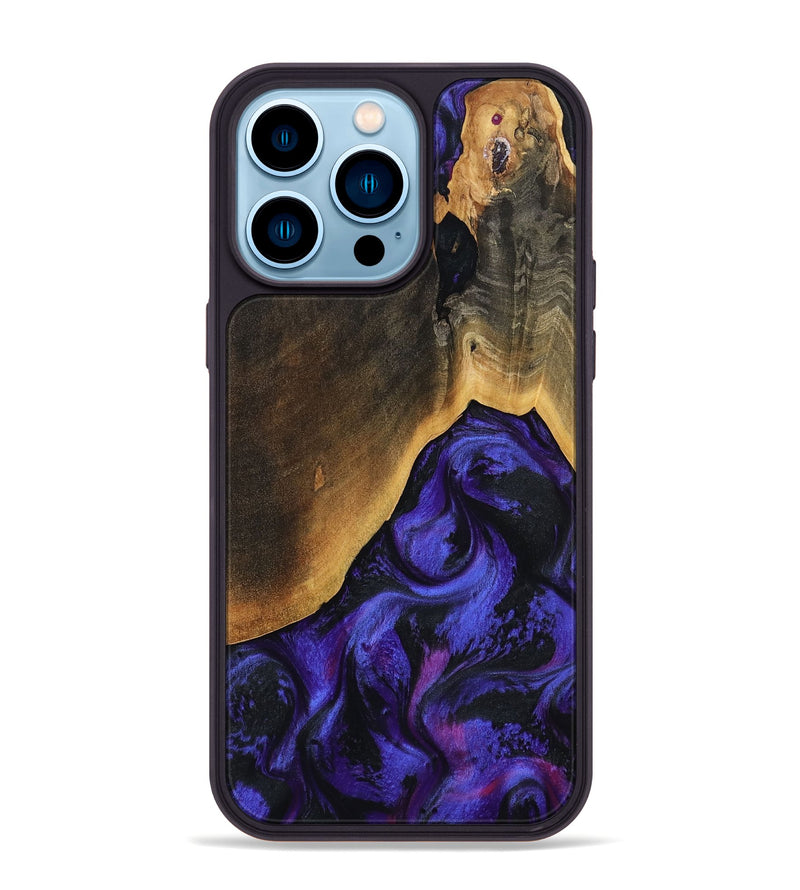 iPhone 14 Pro Max Wood Phone Case - Rollie (Purple, 809678)