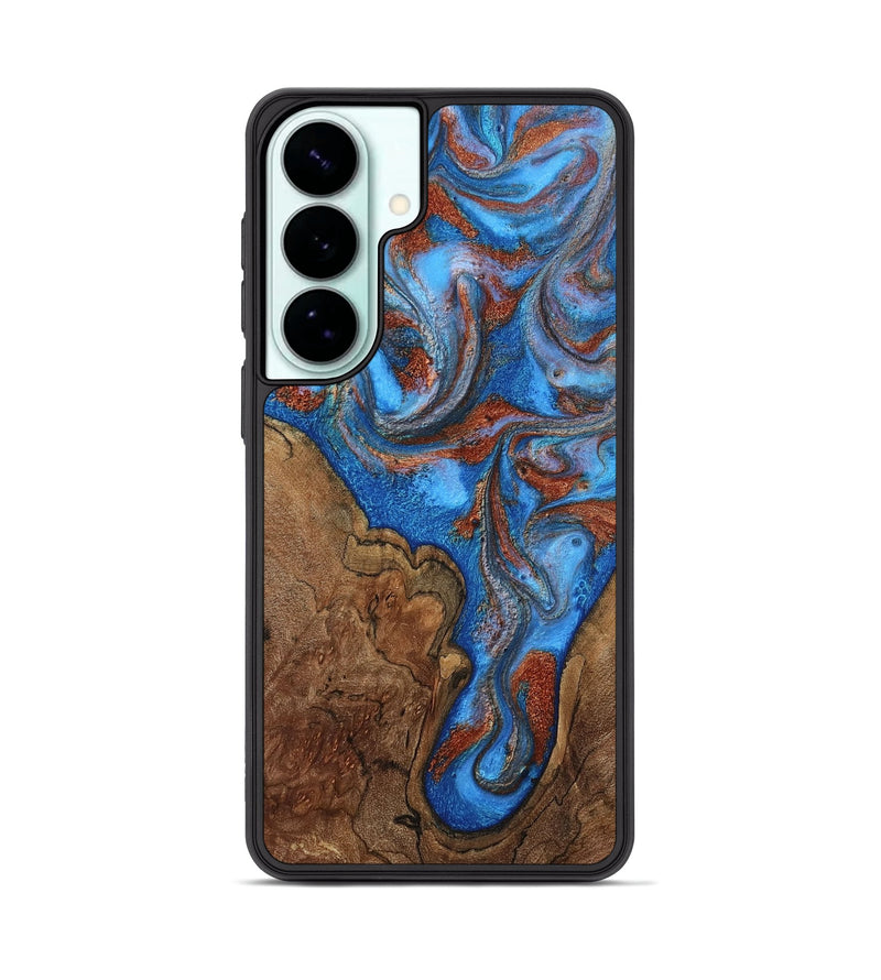 Galaxy S26 Plus Wood Phone Case - Polly (Teal & Gold, 809686)