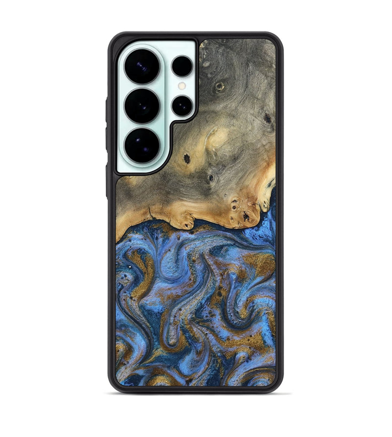 Galaxy S26 Ultra Wood Phone Case - Kylian (Teal & Gold, 809689)