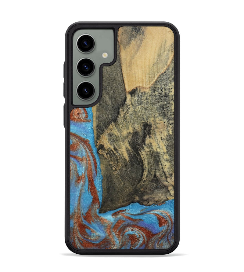 Galaxy S24 Plus Wood Phone Case - Ivette (Teal & Gold, 809691)