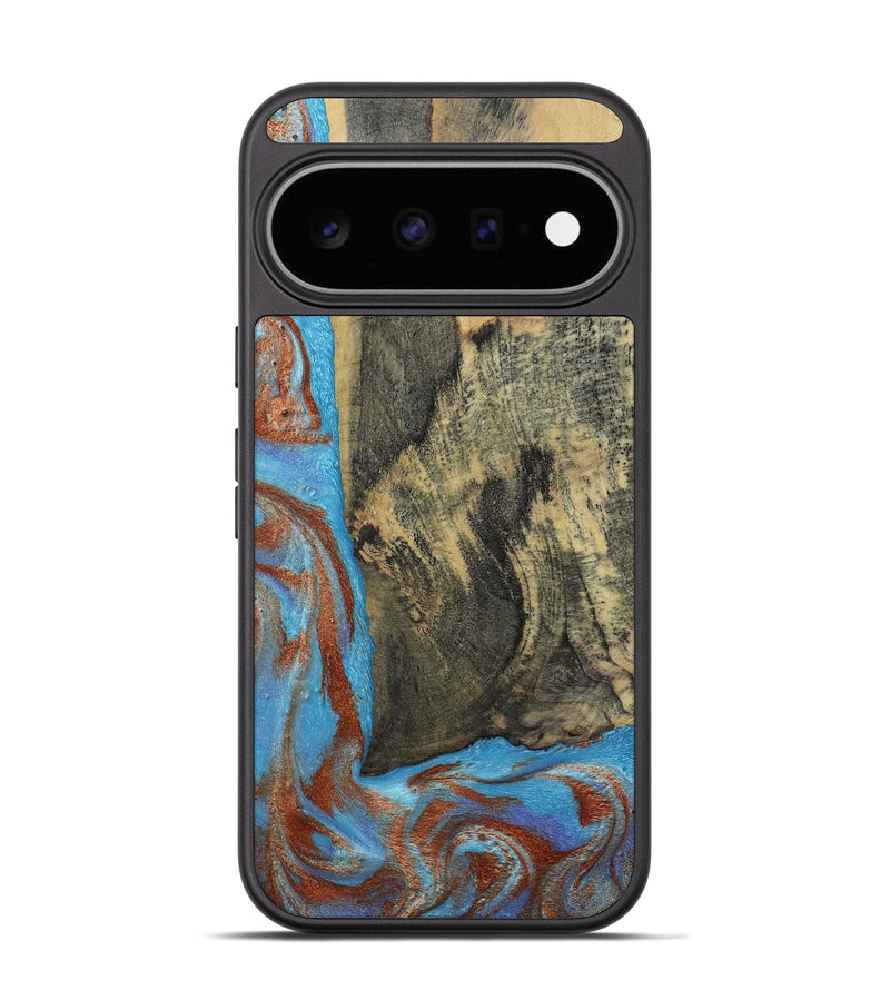 Pixel 11 Wood Phone Case - Ivette (Teal & Gold, 809691)