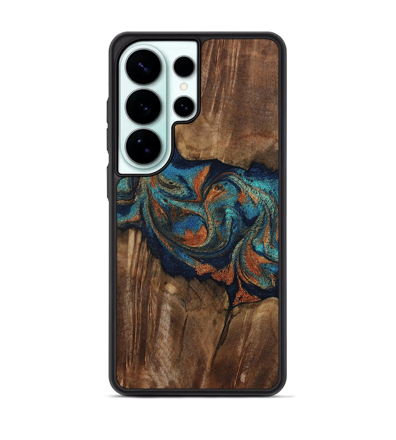 Galaxy S26 Ultra Wood Phone Case - Chaim (Teal & Gold, 809693)