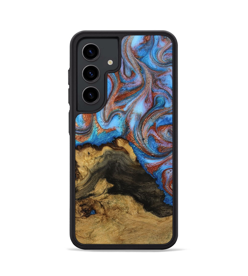Galaxy S24 Wood Phone Case - Gigi (Teal & Gold, 809695)